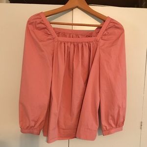 J. Crew poplin shirt, coral